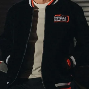 Formula 1 Las Vegas Grand Prix Suede Bomber Jacket
