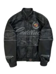 Cadillac Formula 1 Black Leather Jacket Unisex