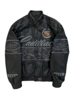 Cadillac Formula 1 Black Leather Jacket Unisex