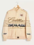 Vintage Cadillac Formula 1 Beige Racing Jacket