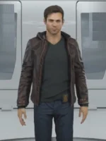 Detroit Become Human Gavin Reed Brown Leather Jacket