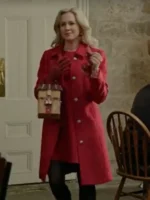 A Newport Christmas Ginna Claire Mason Red Wool Coat - Image 3
