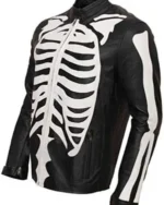 Skeleton Bones Halloween Party Leather Jacket