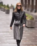 Amanda Holden Heart Radio Black Leather Jacket