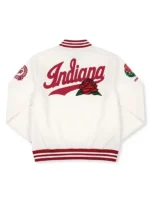 Indiana Hoosiers 2026 Rose Bowl White Varsity Jacket