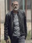Negan The Walking Dead Black Leather Jacket