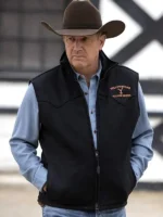 John Dutton Yellowstone Kevin Costner Black Vest