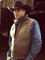 John Dutton Yellowstone Kevin Costner Black Vest