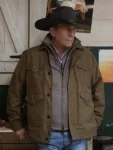 Kevin Costner John Dutton Yellowstone Brown Jacket