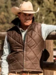 John Dutton Yellowstone Kevin Costner Quilted Vest