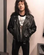 Stranger Things Joseph Quinn Black Leather Jacket