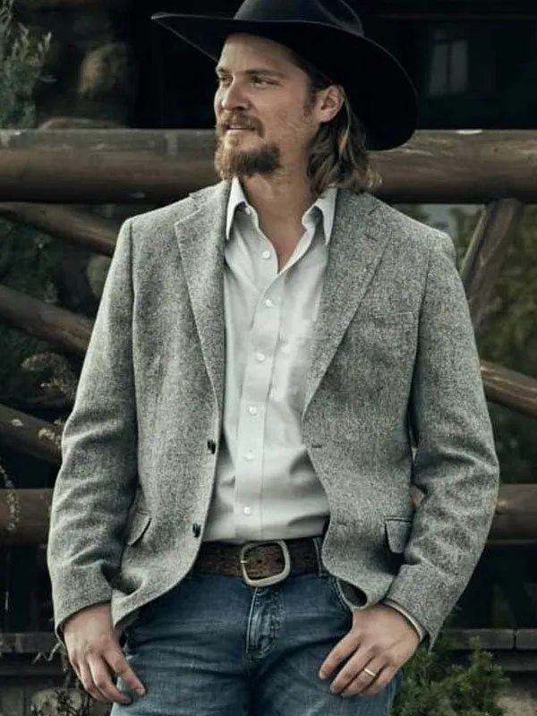 Luke Grimes Yellowstone Kayce Dutton Brown Blazer Luke Grimes Yellowstone Kayce Dutton Brown Blazer