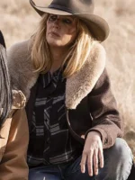 Beth Dutton Yellowstone Black Leather Coat