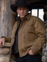 Kevin Costner John Dutton Yellowstone Brown Jacket