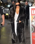 Kim Kardashian NYC Street Style Black Trench Coat