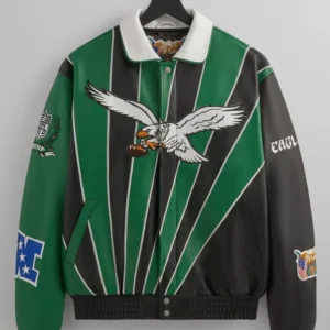 Kith x Jeff Hamilton Eagles Leather Varsity Jacket