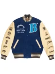 LeBron James Motown 60 Varsity Jacket Blue Beige