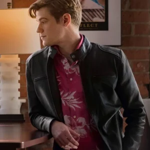 The Collective Lucas Till Black Leather Jacket