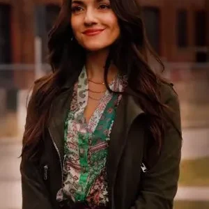 Paniz Zade Luckless In Love Green Leather Jacket