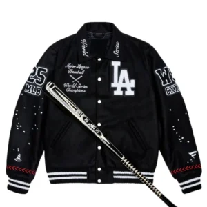 LA Dodgers Black Varsity Jacket MLB Champions 2025