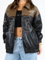 Major League Margarita Club Oversized Leather Jacket
