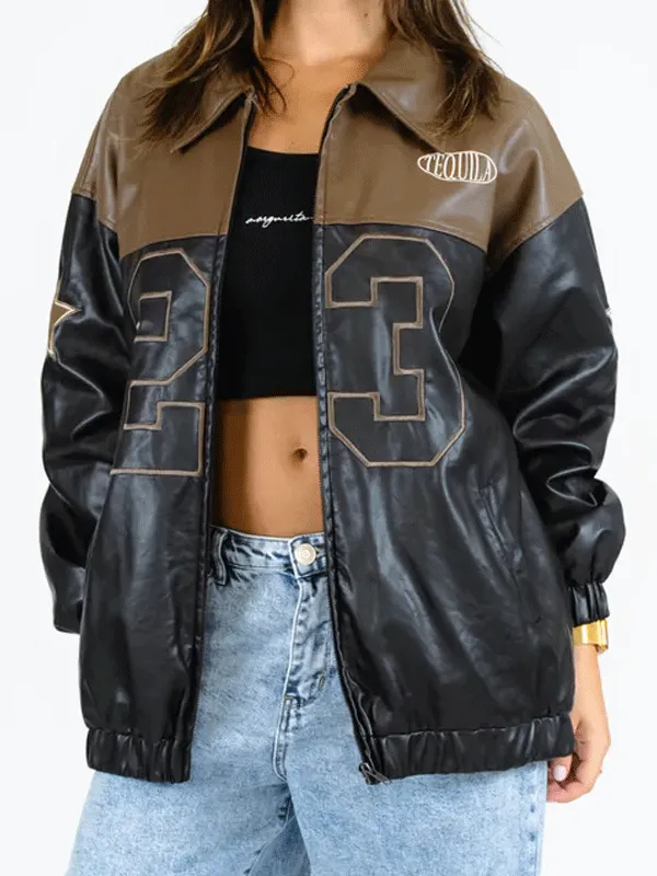 Major League Margarita Club Oversized Leather Jacket
