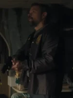 Matt Damon The Rip 2026 Brown Police Jacket - Image 3