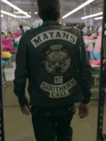 Angel Reyes Mayans MC Black Leather Biker Vest
