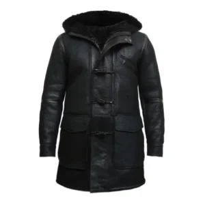 Men’s Anti-Winter Black Fur Hooded Coat