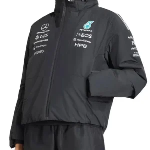 Mercedes AMG Petronas F1 Team Black Cropped Jacket