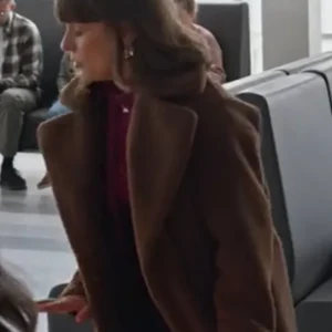 Kate Cooper Brown Sherpa Trench Coat Merry Christmas