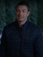 Robert Buckley Ted Cooper Blue Quilted Jacket 2025