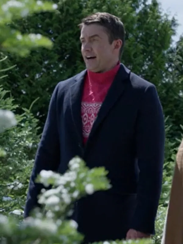 Merry Christmas Ted Cooper Blue Wool Trench Coat Merry Christmas Ted Cooper Blue Wool Trench Coat