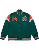 Miami Hurricanes Green Satin Jacket