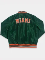 Miami Hurricanes Retro Sebastian Green Bomber Jacket