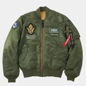 Mikazuki Augus Gundam Green MA-1 Bomber Jacket