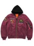 Judau Ashta Gundam ZZ Burgundy MA-1 Bomber Jacket