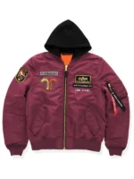 Judau Ashta Gundam ZZ Burgundy MA-1 Bomber Jacket