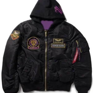 Mobile Suit Gundam ZZ Haman Karn Black MA-1 Jacket