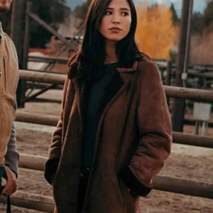 Monica Dutton Yellowstone Suede Leather Coat