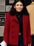 Jackie Howard Red Wool Coat 2025