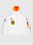 NASA Artemis White Winter Puffer Jacket