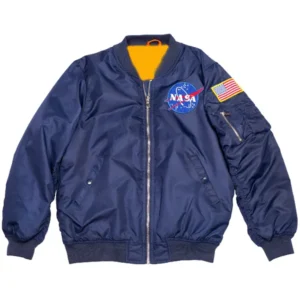 NASA Navy Blue MA-1 Flight Bomber Jacket