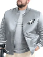 Philadelphia Eagles Adaptive Grey Varsity Jacket