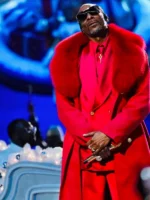 Snoop Dogg NFL Christmas Day Red Fur Trench Coat - Image 3