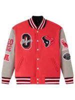 NFL Houston Texans Red Wool Varsity Jacket