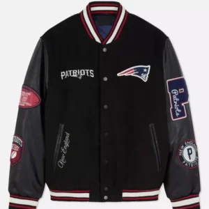 New England Patriots Est 1960 Black Varsity Jacket