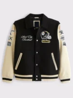 Pittsburgh Steelers Black & Cream Varsity Jacket