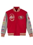 NFL San Francisco 49ers Red Wool Varsity Jacket