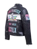 LX Super Bowl Moto Leather Jacket - Image 4